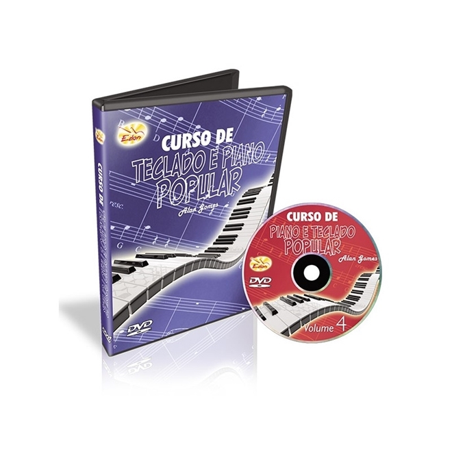 DVD Curso De Teclado E Piano Popular Volume 4 CTPP4 Edon DVD Curso De