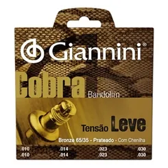 Encordoamento para Bandolim Giannini GESBB Cobra Bronze Prateado Chenilha