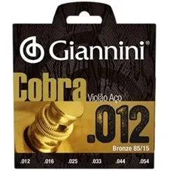 Encordoamento para Violão Aço Giannini Cobra (.012-.054) GEEFLKS Bronze 85/15