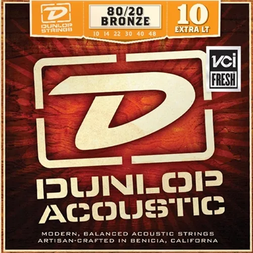 Encordoamento para Violão Aço Dunlop (.010-.048) Bronze 80/20