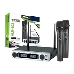 Microfone sem Fio (2 Mão) Vokal VLR-502 - 16 Frequências por Canal
