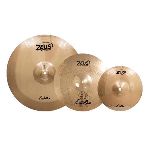 Kit Prato Zeus Evolution Set C (14" HiHat, 16" Crash, 20" Ride + Bag)