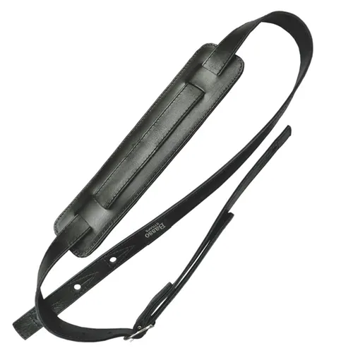 Correia para Violão/ Guitarra/ Baixo Basso VT-01 Couro Vaqueta Preta