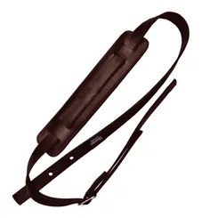 Correia para Violão/ Guitarra/ Baixo Basso VT-02 Couro Vaqueta Marrom