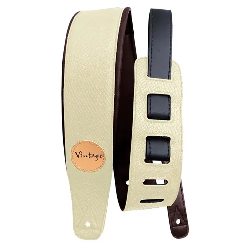 Correia para Violão/ Guitarra/ Baixo Basso VT SL 02 Croco Bege