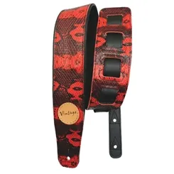 Correia para Violão/ Guitarra/ Baixo Basso VT SL 32 Cobra Vermelha M. Coll