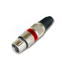 Plug XLR Fêmea Storm JCCN0002 Vermelho