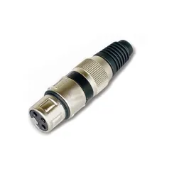Plug XLR Fêmea Storm JCCN0001 Preto