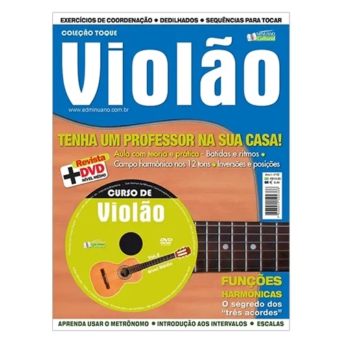 Método para Violão Curso de Violão Volume 2 Médio com DVD