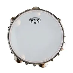Pandeiro 10" RMV PPA0120 Corpo Branco Pele Leitosa