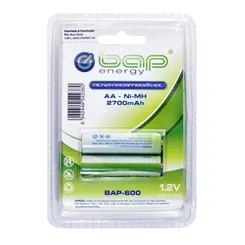Pilha Pequena Recarregável BAP BAP600 2700mAh (com 2)