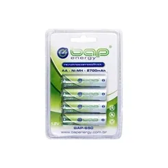 Pilha Pequena Recarregável BAP BAP650 2700mAh (com 4)