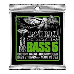 Encordoamento para Contra-Baixo 5 Cordas Ernie Ball Coated Super Slinky (.045-.130) 3836