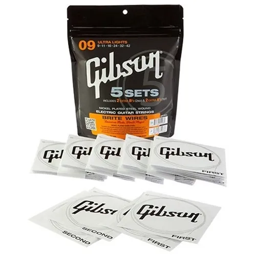 Encordoamento para Guitarra Gibson SVP700UL (.009/.042) (Kit com 5 Jogos)