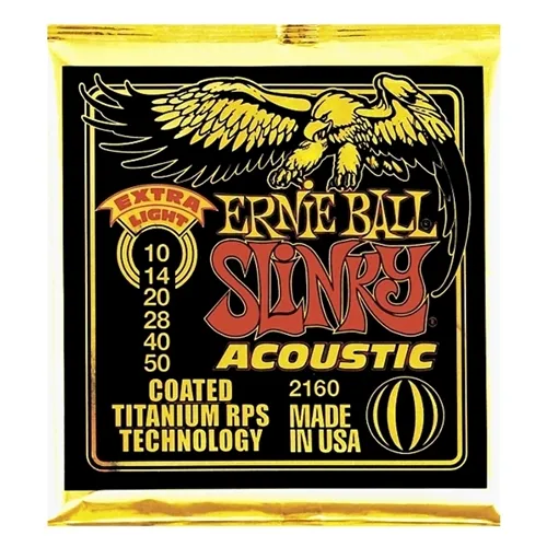 Encordoamento para Violão Aço Ernie Ball Coated Slinky 2160 (.010-.050)