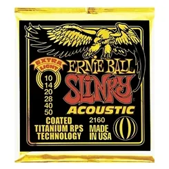 Encordoamento para Violão Aço Ernie Ball Coated Slinky 2160 (.010-.050)