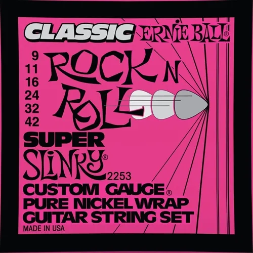 Encordoamento para Guitarra Ernie Ball Classic Super Slinky (.009/.042)