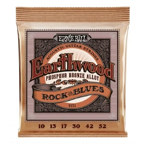Encordoamento para Violão Aço Ernie Ball Earthwood Phosphor Bronze (.010/.052) 2151 Rock and Blues