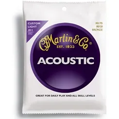 Encordoamento para Violão Aço Martin Acoustic .011 M175 BR