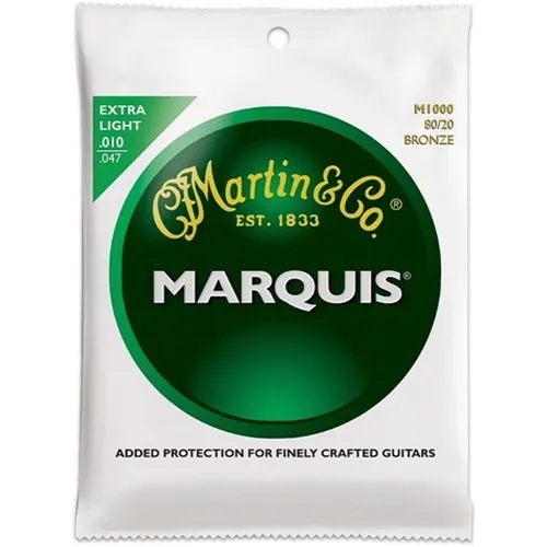 Encordoamento para Violão Aço Martin Marquis .010 M1000 BR