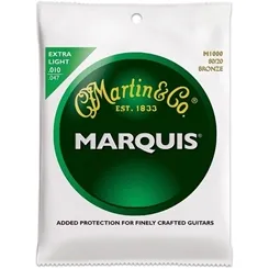 Encordoamento para Violão Aço Martin Marquis .010 M1000 BR