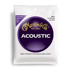 Encordoamento para Violão Aço Martin Acoustic .011 M535 PHBR