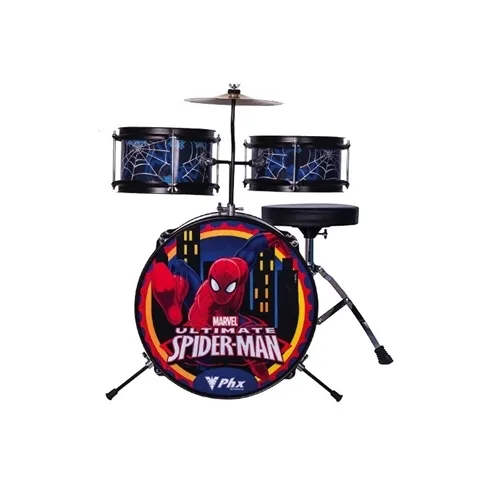 Bateria Infantil PHX Phoenix BIM-S1 Marvel Spider Azul