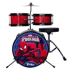 Bateria Infantil PHX Phoenix BIM-S2 Marvel Spider Vermelho