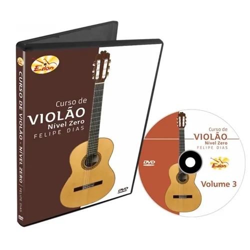 DVD Curso de Violão Nível Zero Volume 3 CVNZ3 Edon