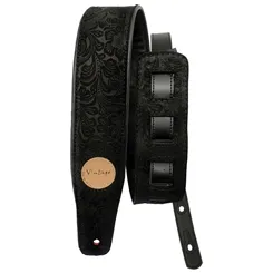 Correia para Violão/ Guitarra/ Baixo Basso VT L 52 Floral Preto