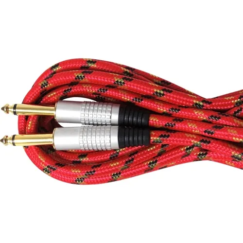 Cabo P10 X P10 Storm 5M CBGU0005 Tecido Vermelho