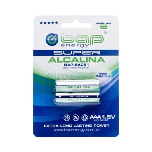 Pilha Palito BAP BAP-SA061 AAA 1,5V Alcalina com 2