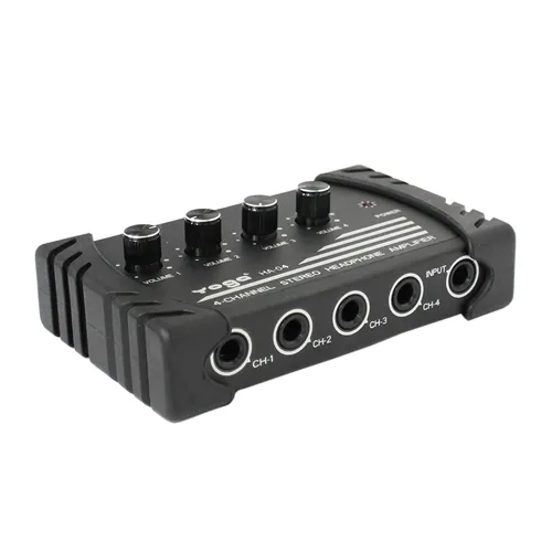 Amplificador para Fone de Ouvido Yoga HA04 4 Saídas