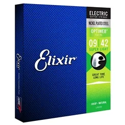 Encordoamento para Guitarra Elixir (.009-.042) Super Light Optiweb