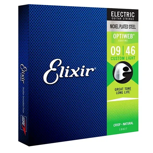 Encordoamento para Guitarra Elixir (.009-.046) Custom Light Optiweb
