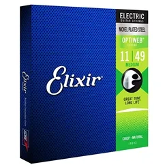 Encordoamento para Guitarra Elixir (.011-.049) Medium Optiweb
