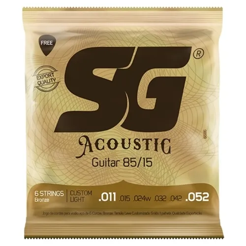 Encordoamento para Violão Aço SG .011 Bronze 85/15