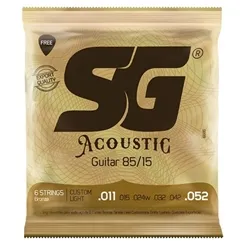 Encordoamento para Violão Aço SG .011 Bronze 85/15