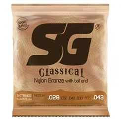 Encordoamento para Violão Nylon SG Tensão Media Bronze com Bolinha