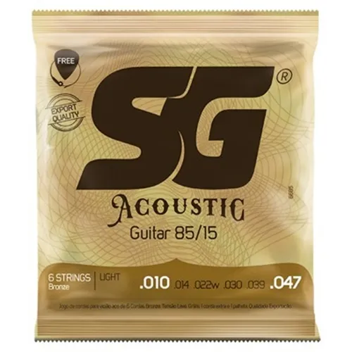 Encordoamento para Violão Aço SG .010 Bronze 85/15