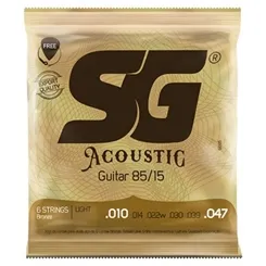 Encordoamento para Violão Aço SG .010 Bronze 85/15