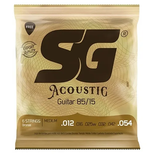 Encordoamento para Violão Aço SG .012 Bronze 85/15