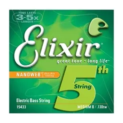 Corda Avulsa 5ª Si para Contra-Baixo Elixir .130TW Medium XL.SC