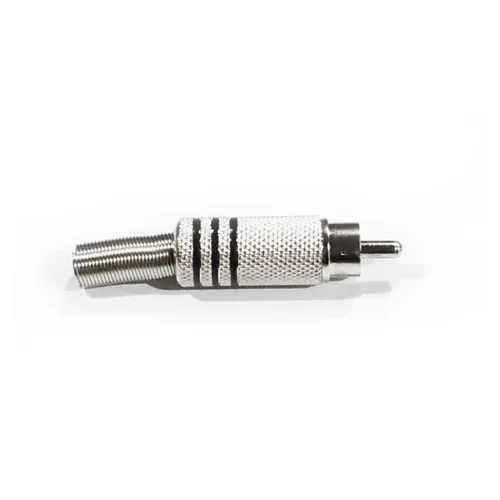 Plug Rca Storm Metal Niquelado 58mm Preto Pgrc0006