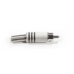 Plug Rca Storm Metal Niquelado 58mm Preto Pgrc0006