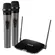 Microfone sem Fio (Kit 2 Microfones de Mão- Bastão) Vokal VLA-42 Recarregável