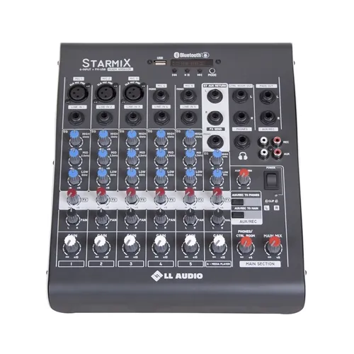 Mesa de Som 6 Canais LL Starmix XMS602R