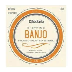Encordoamento para Banjo Americano 5 Cordas D'Addario EJ61