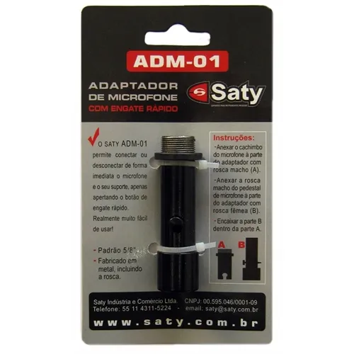 Adaptador Pedestal Microfone Saty ADM-01