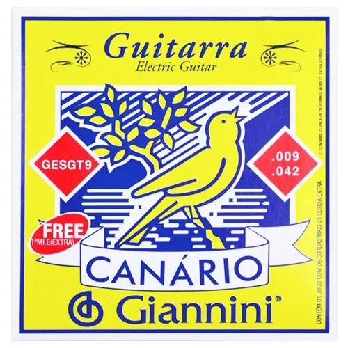 Encordoamento para Guitarra Giannini Canário GESGT9 .009